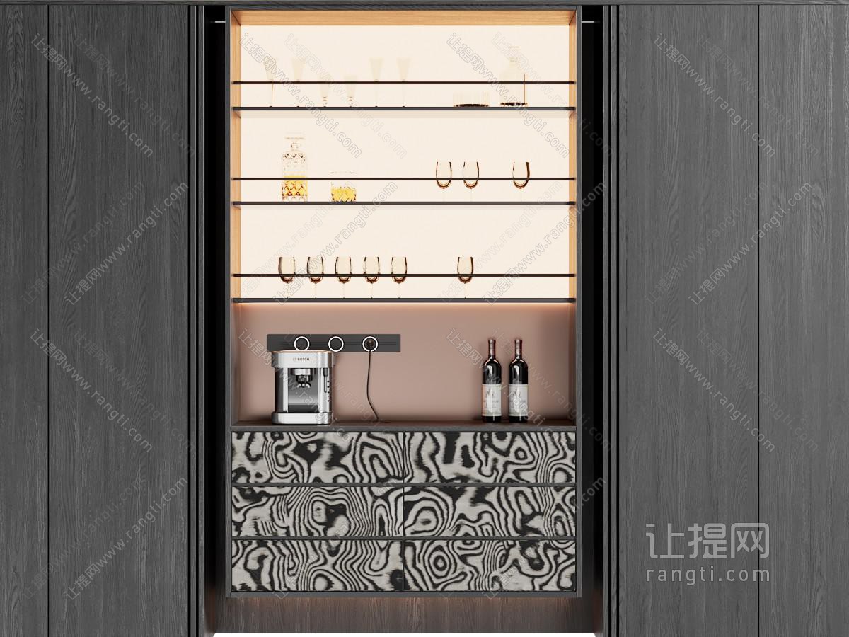 现代意式酒柜