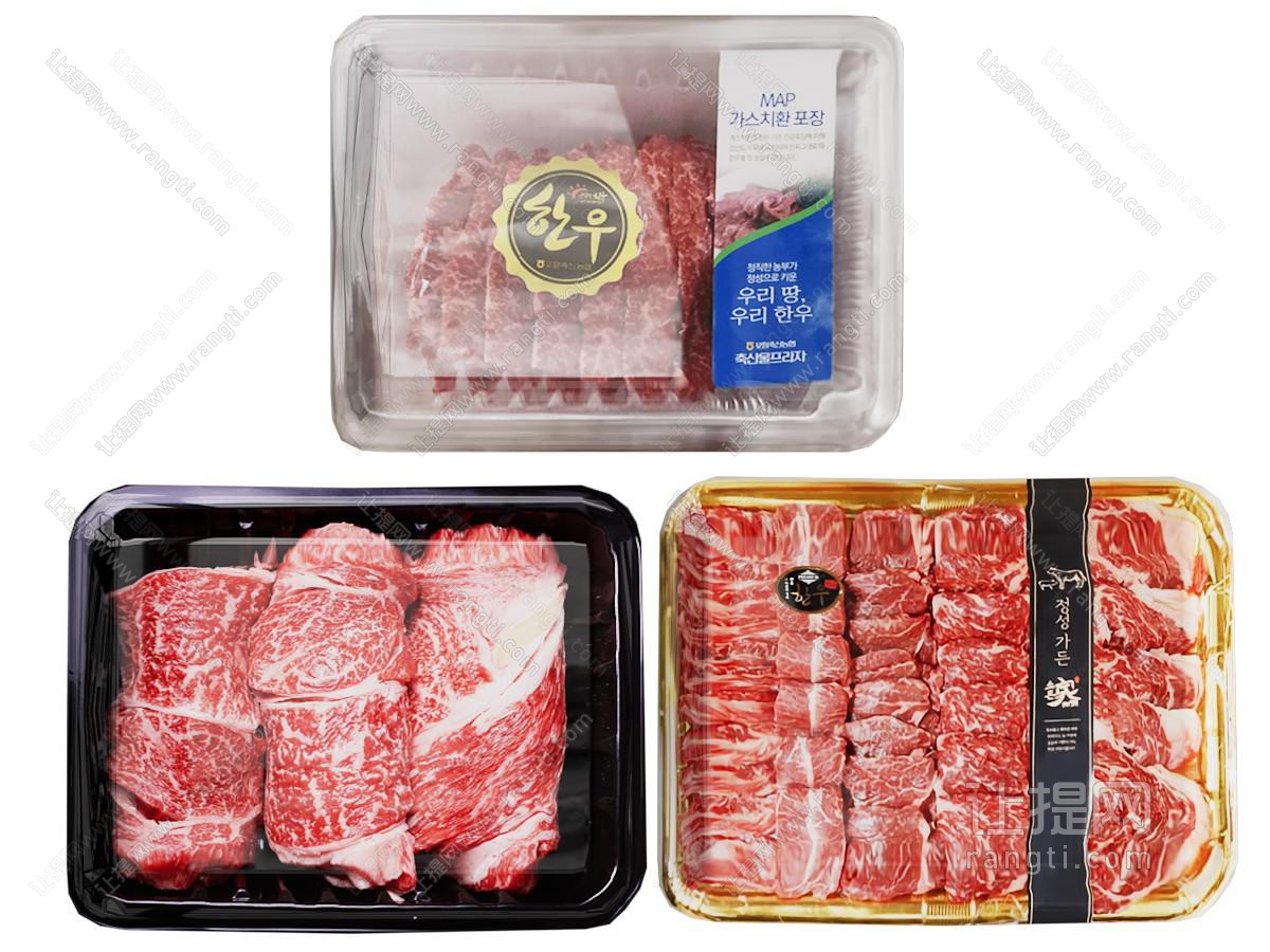 现代韩式韩牛生鲜真空包装牛肉