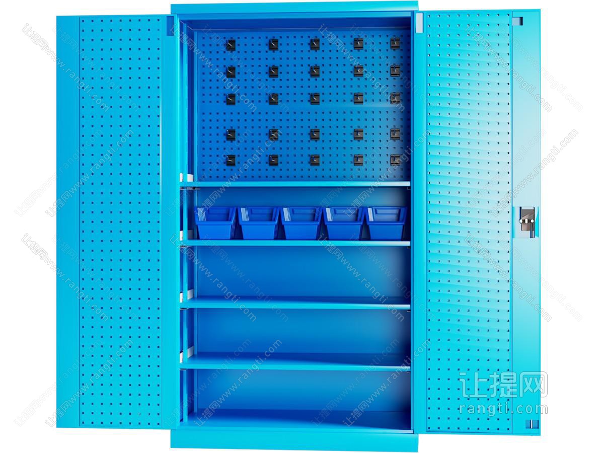 现代双开门重型工具储物柜