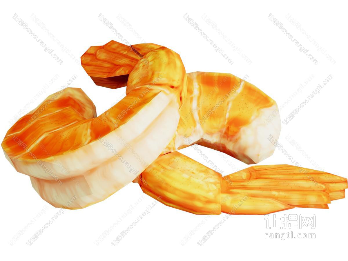 现代剥壳的虾 食物