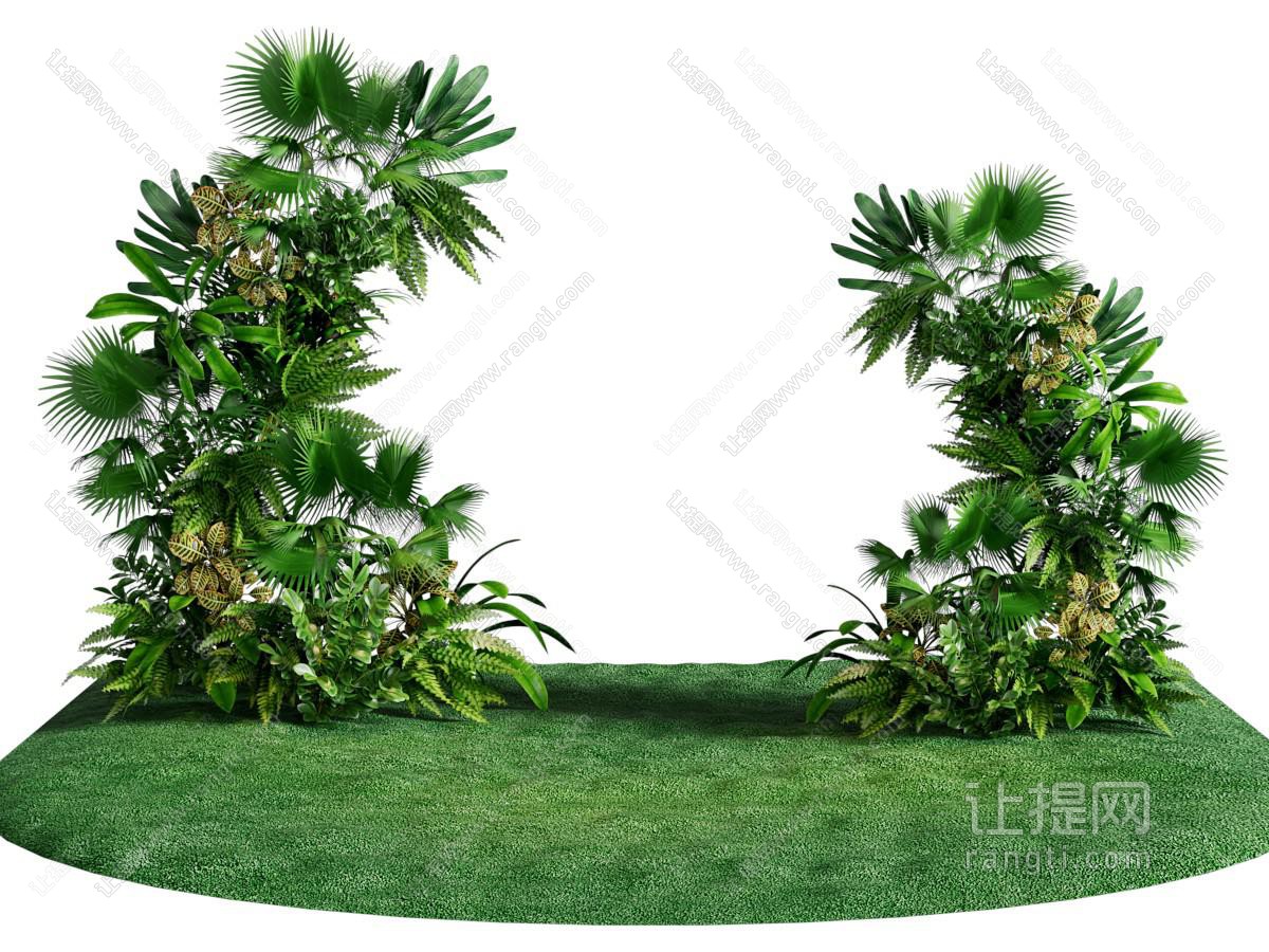 现代绿植拱门