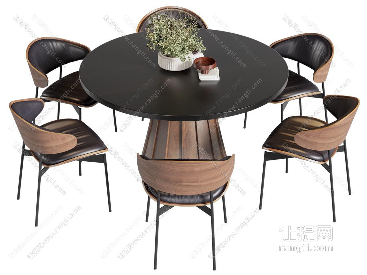 现代意式餐桌椅