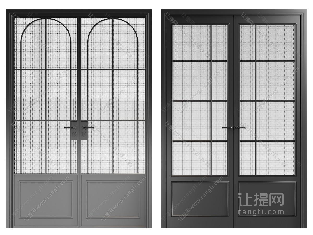 法式意式 双开门 木门 玻璃门 房门 室内门 对开门