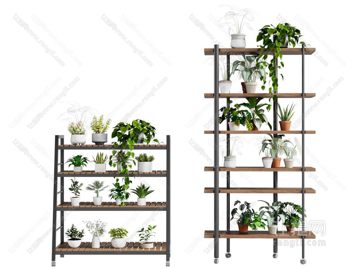 现代中古花架