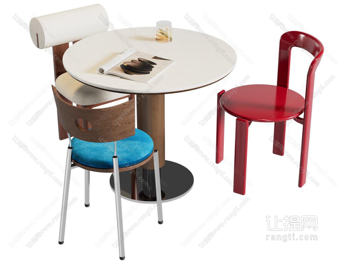 中古复古家居餐桌椅组合