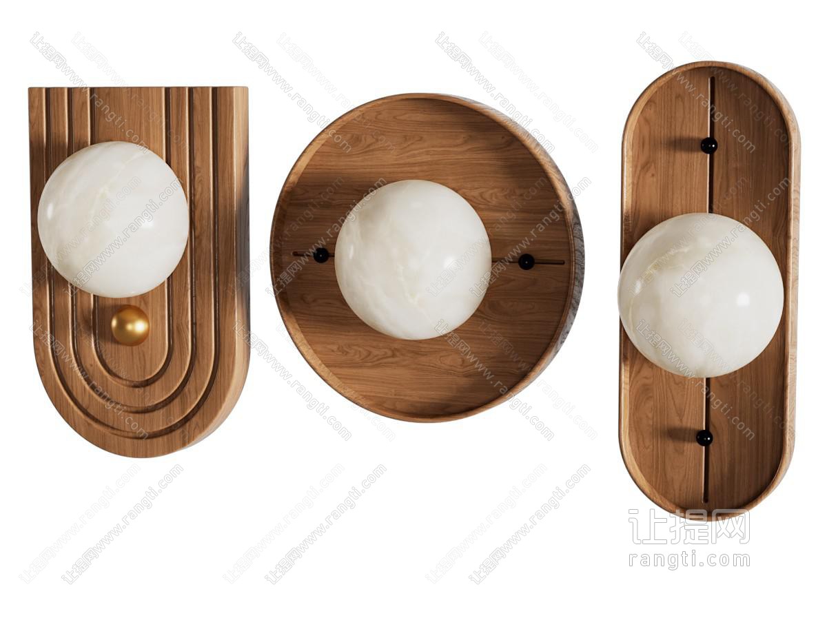 中古风复古实木床头过道壁灯