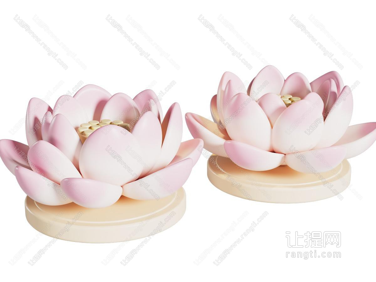 现代莲花桌面摆件