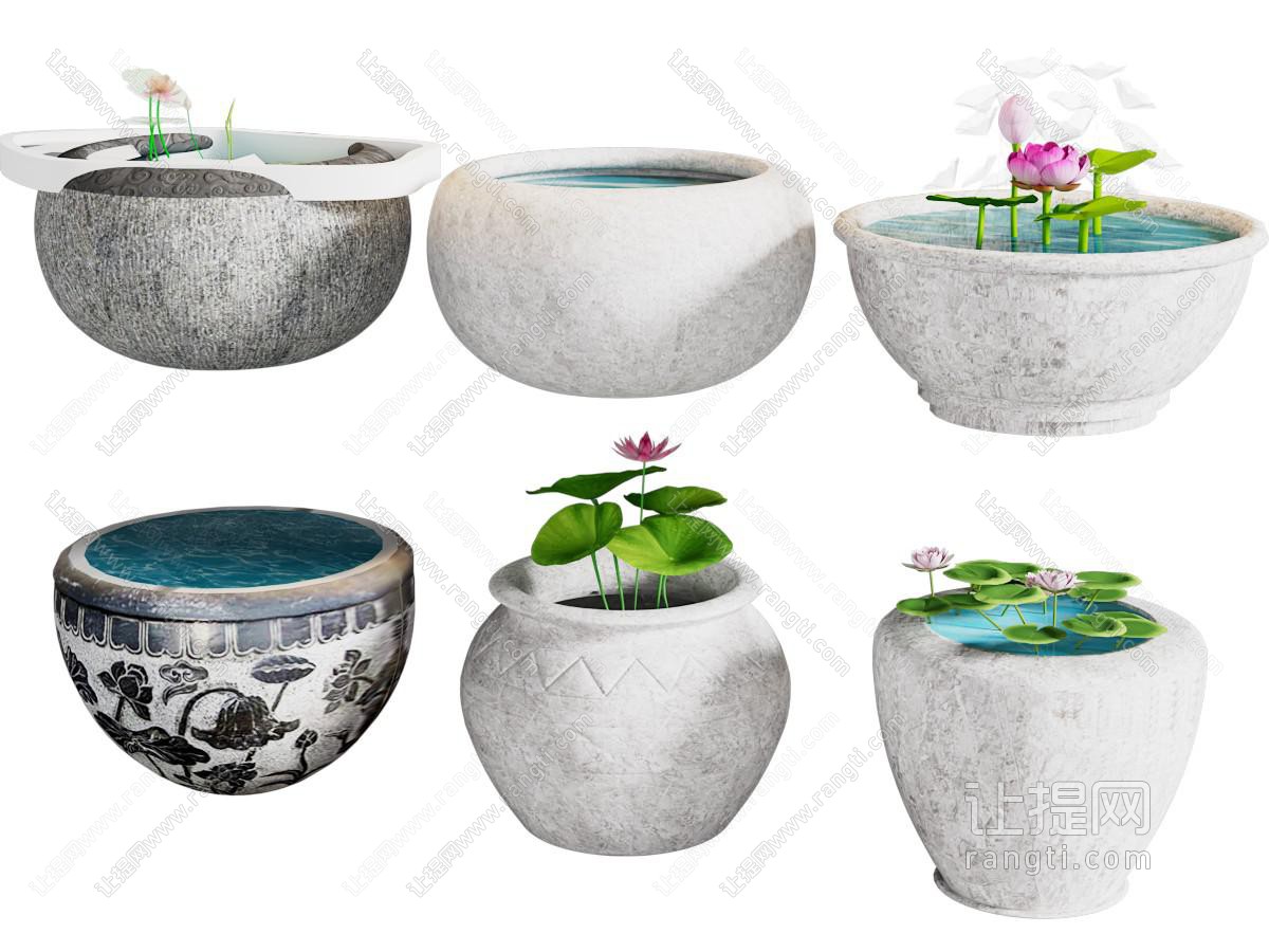 新中式庭院水景 园艺小品