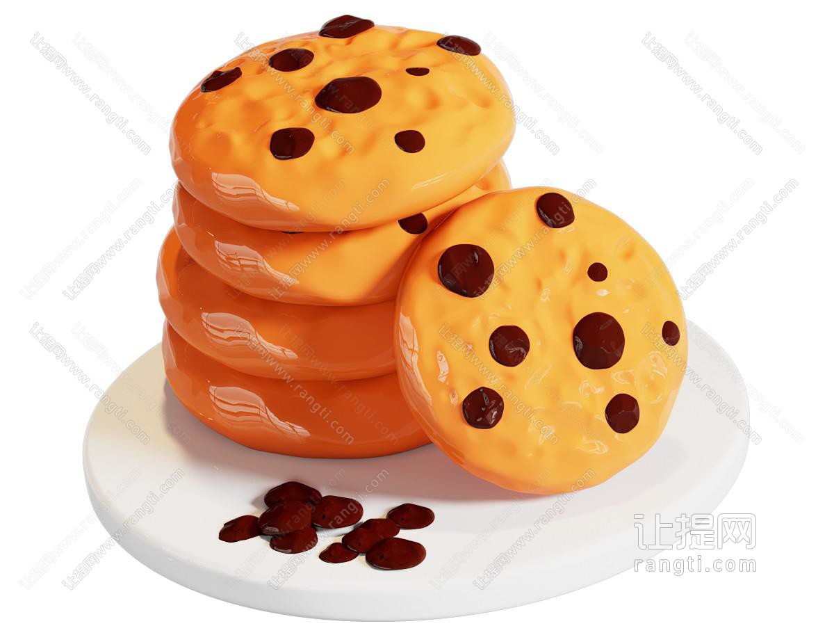 现代巧克力饼干 水果食物