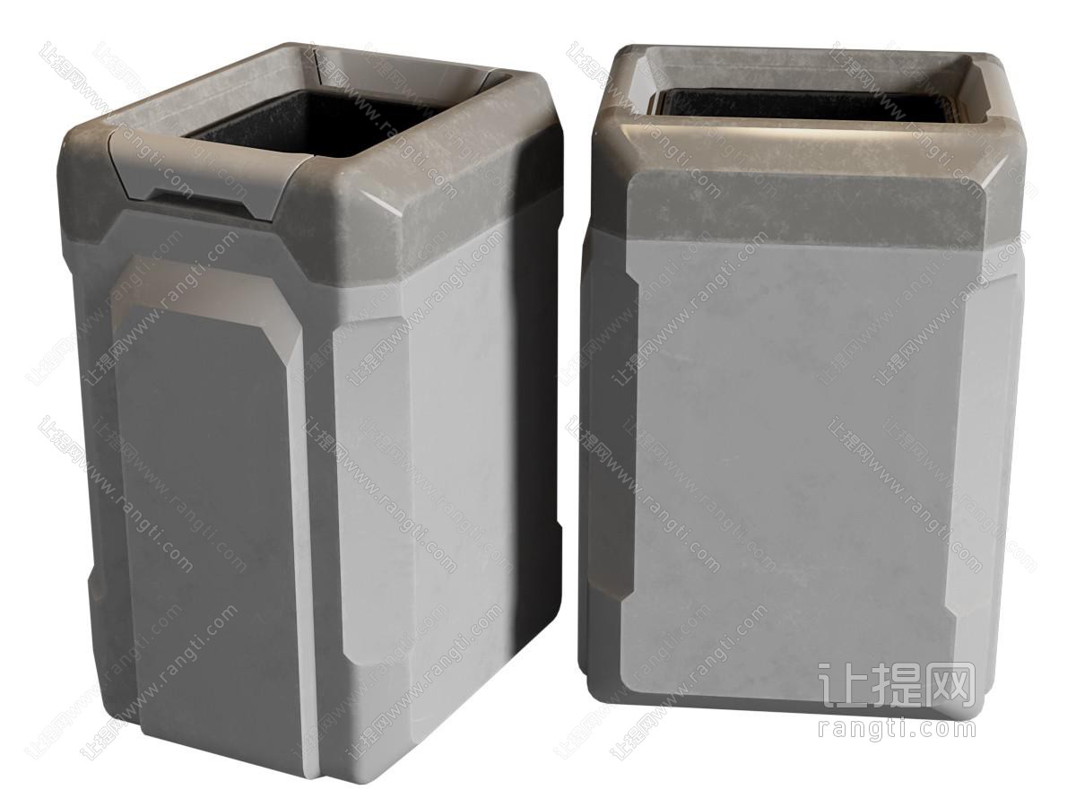 现代户外公共街道垃圾桶