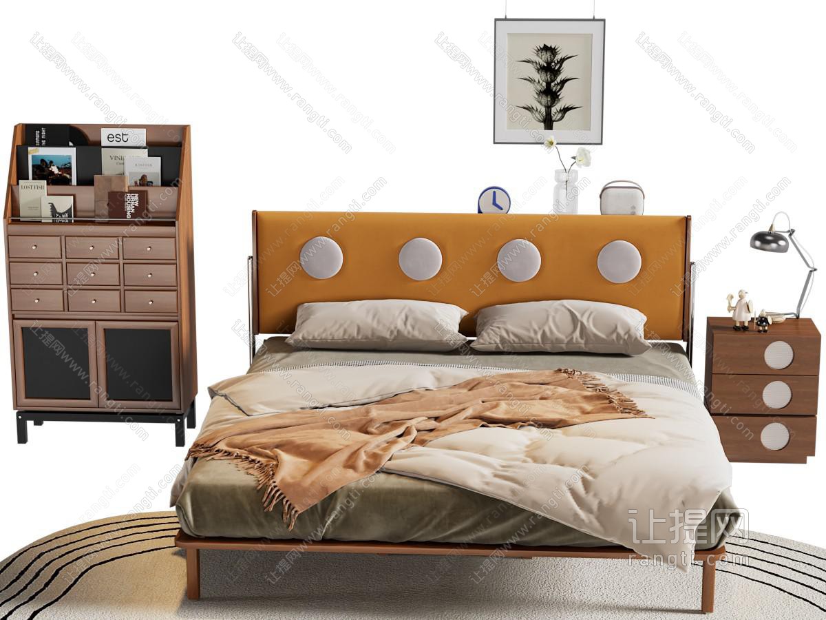 中古现代双人床