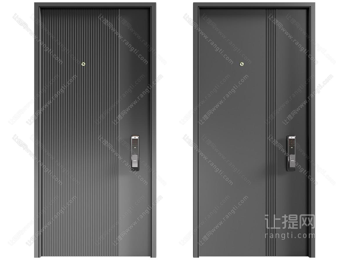现代单开门 子母门 入户门 防盗门