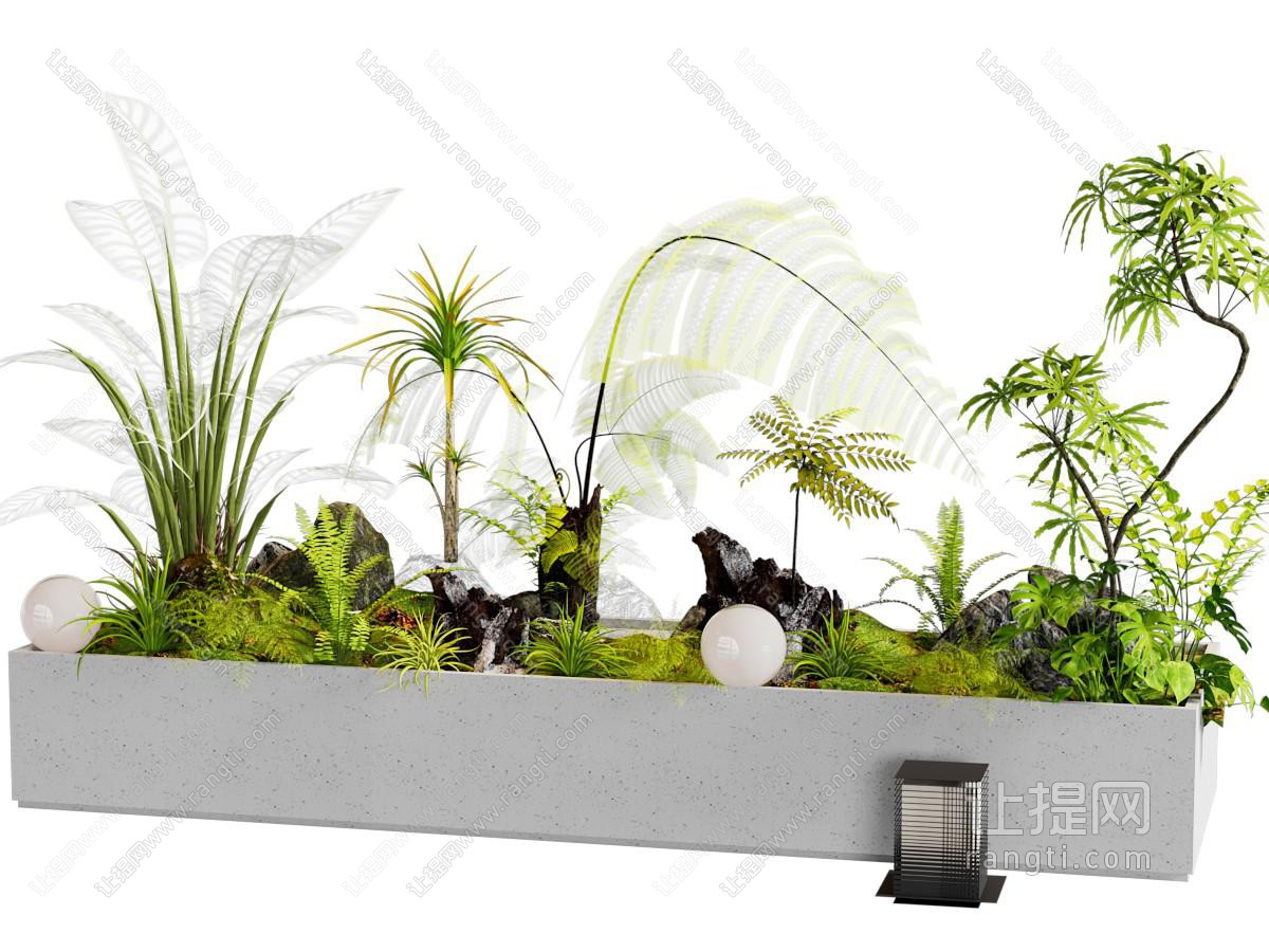 植物组合花箱 室内景观 景观造景 植物堆 花池花坛 花