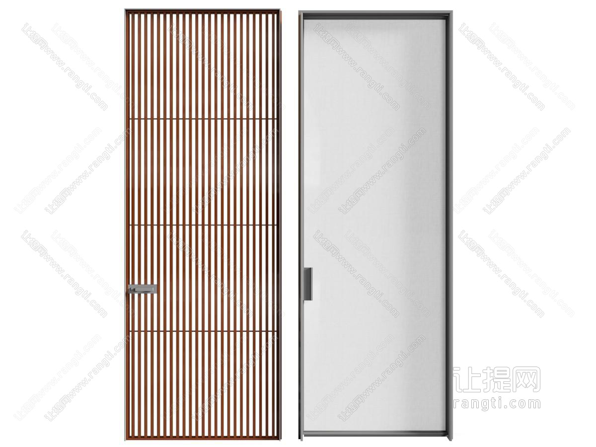 中古侘寂单开门 格栅门