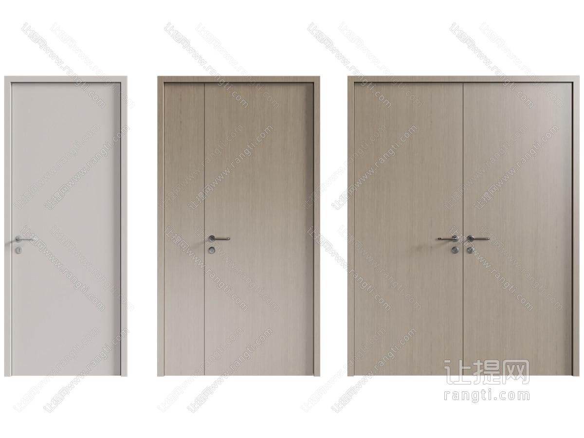 现代双开门 单开门 子母门 平开门 木门