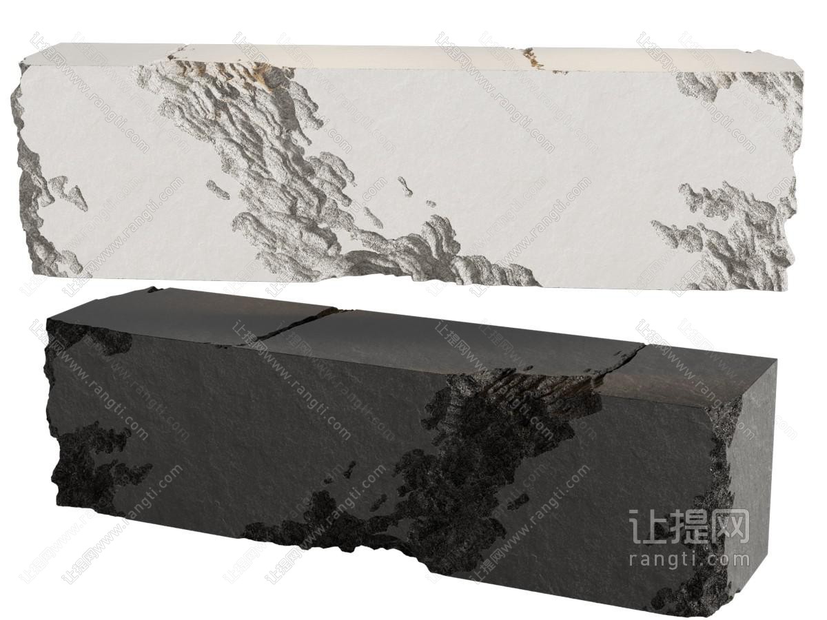 现代中古前台 石头服务台 岩石接待台 岩石前台 公司前