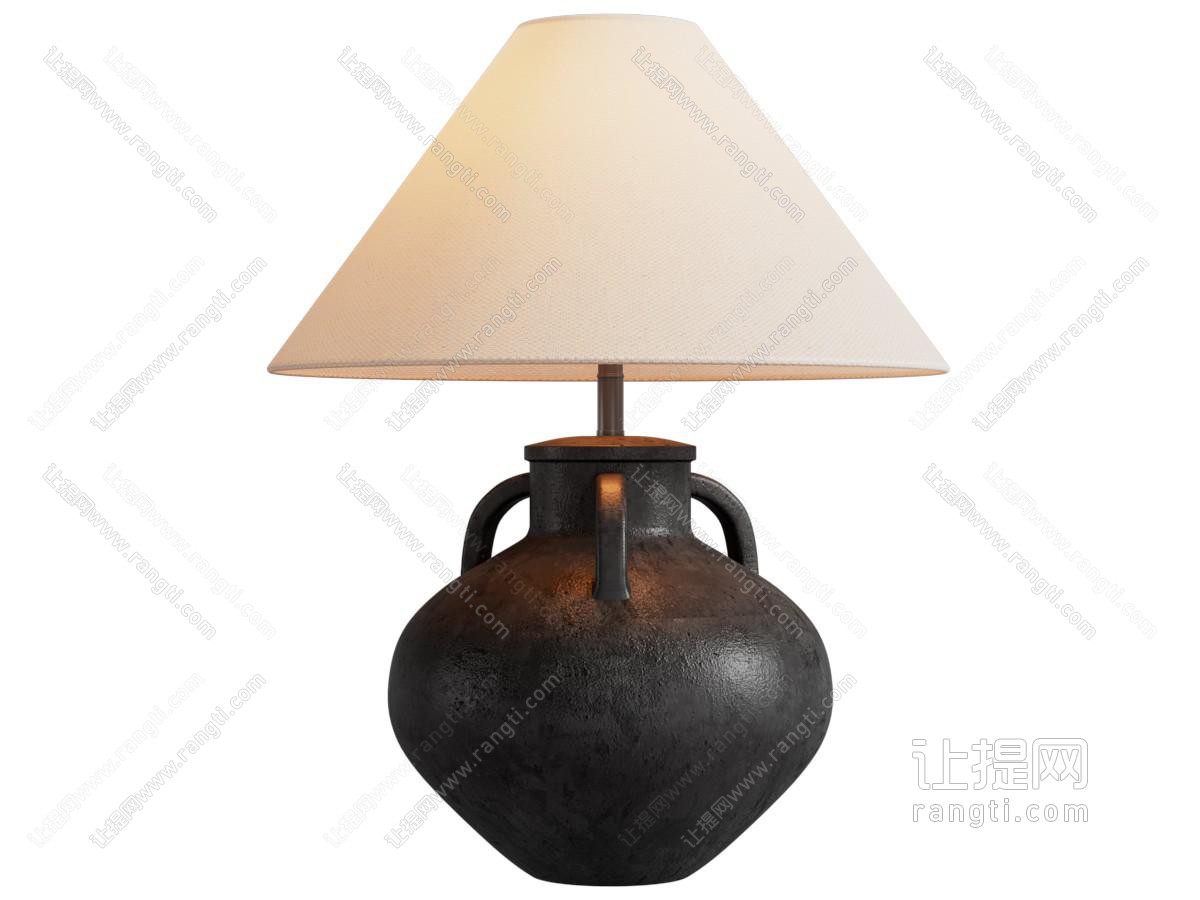 侘寂中古台灯 床头台灯