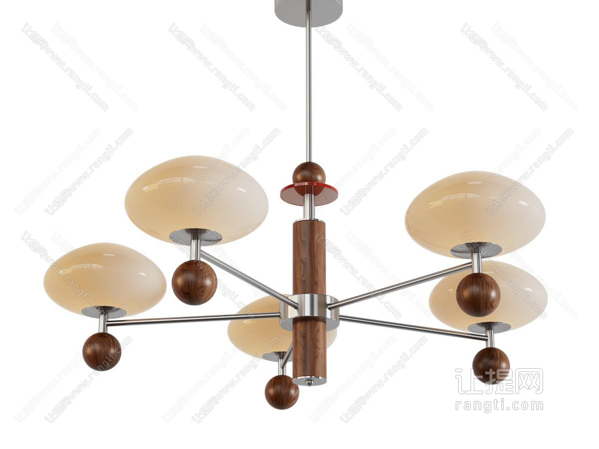 奶油中古吊灯