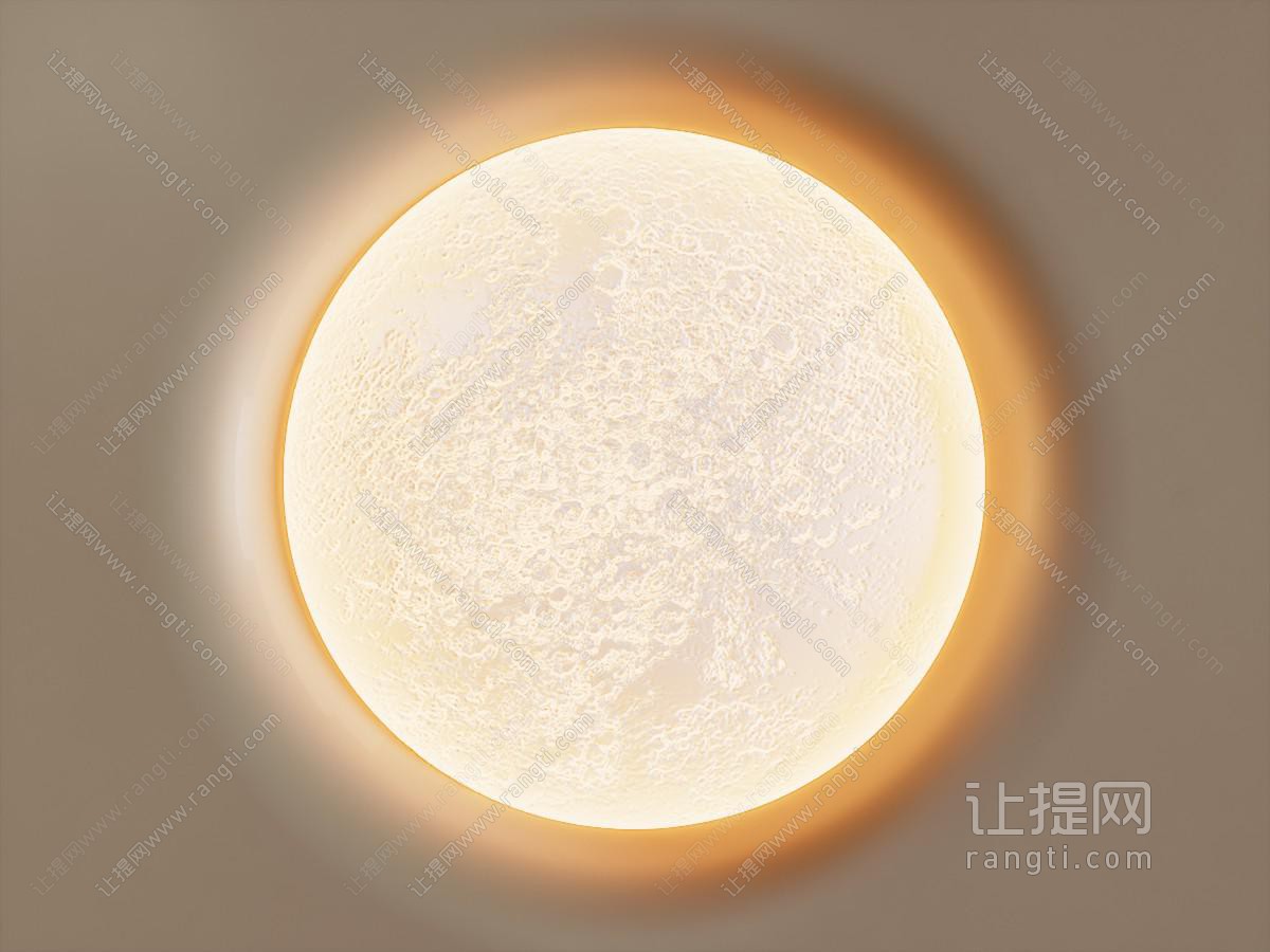 侘寂风壁灯 月亮灯