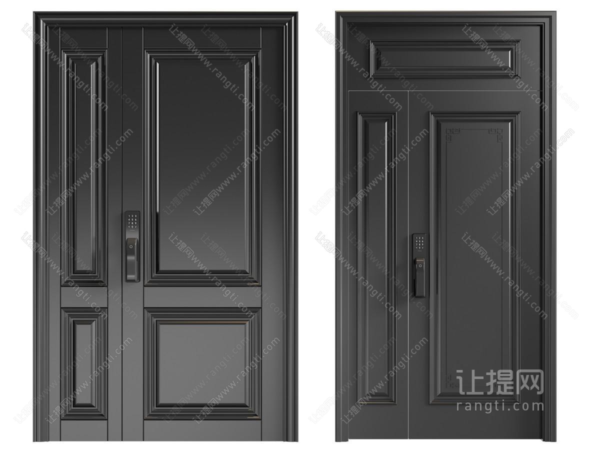 现代门 入户门 子母门 烤漆门 指纹锁 防盗门