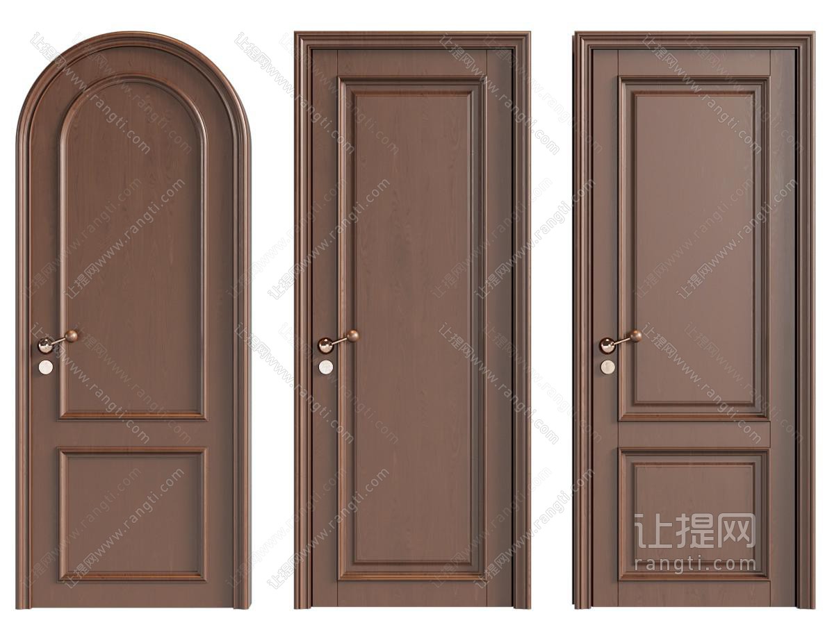 中古单开门 木单开门拱形门
