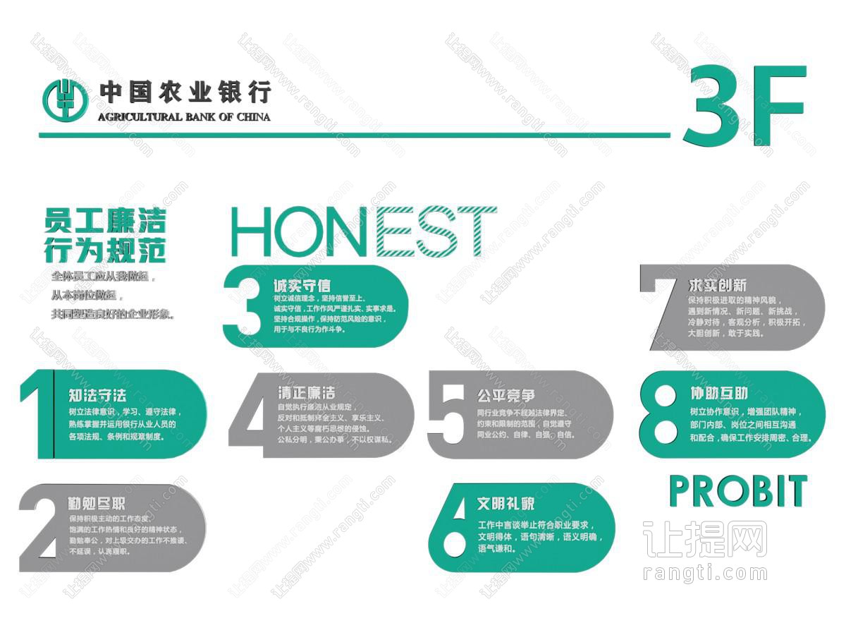 现代中国农业银行指示牌