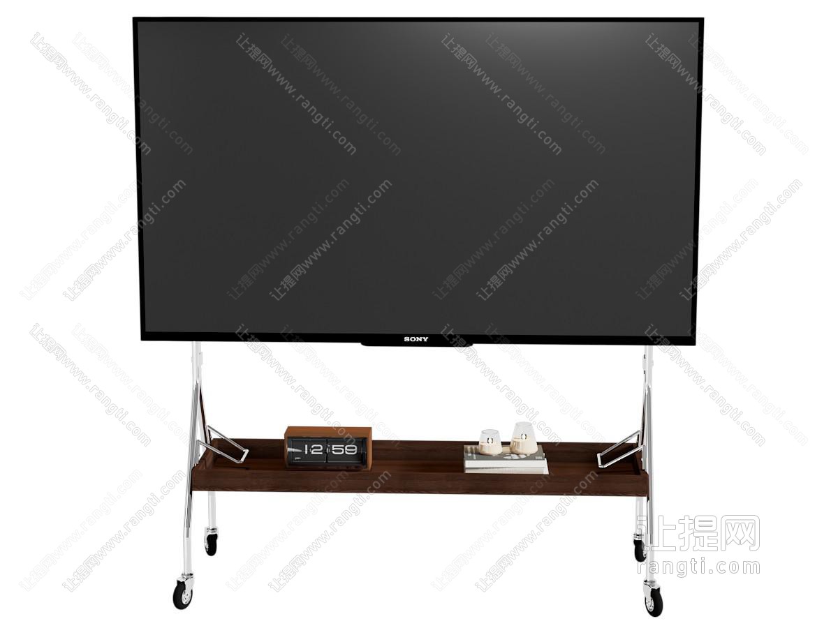 中古风支架电视 移动电视