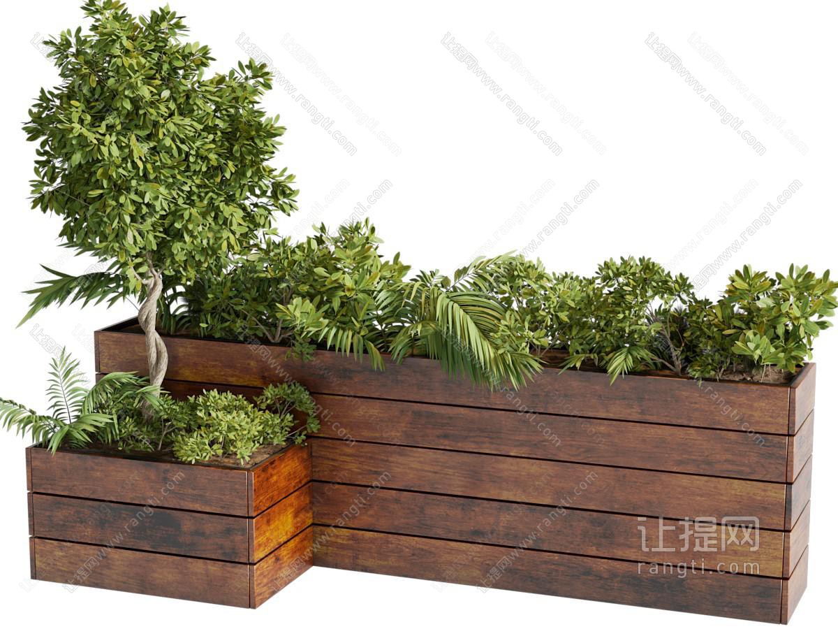 现代绿植花箱