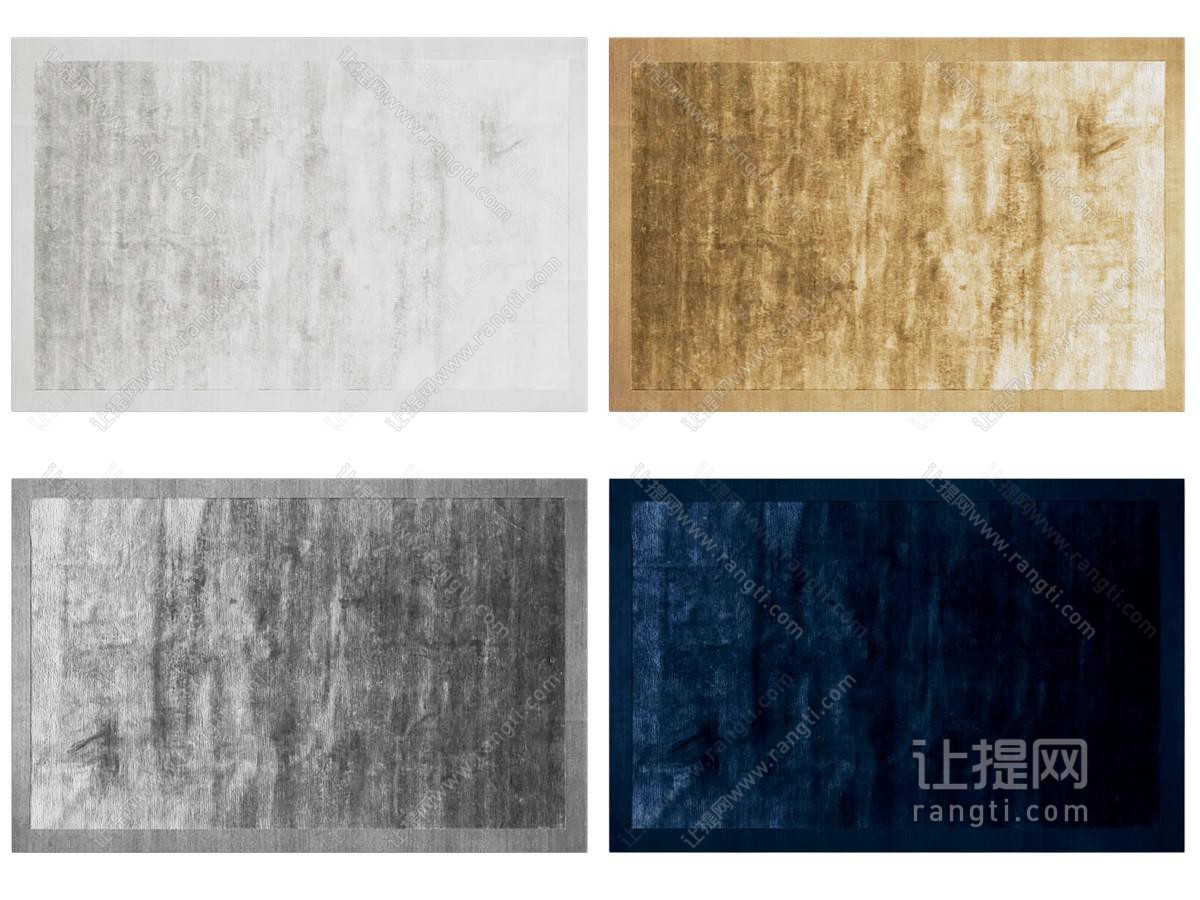现代纯色地毯组合