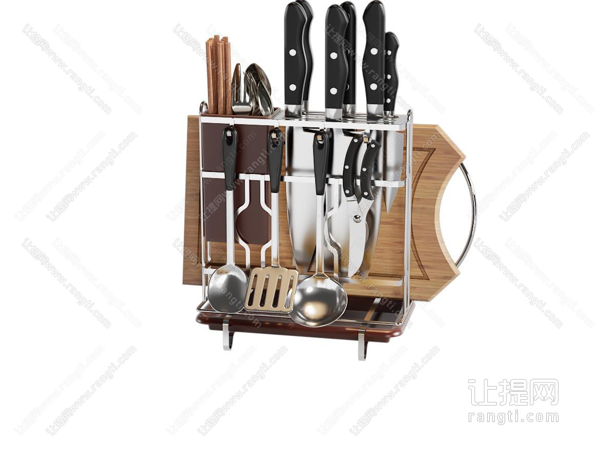 现代刀具砧板刀架