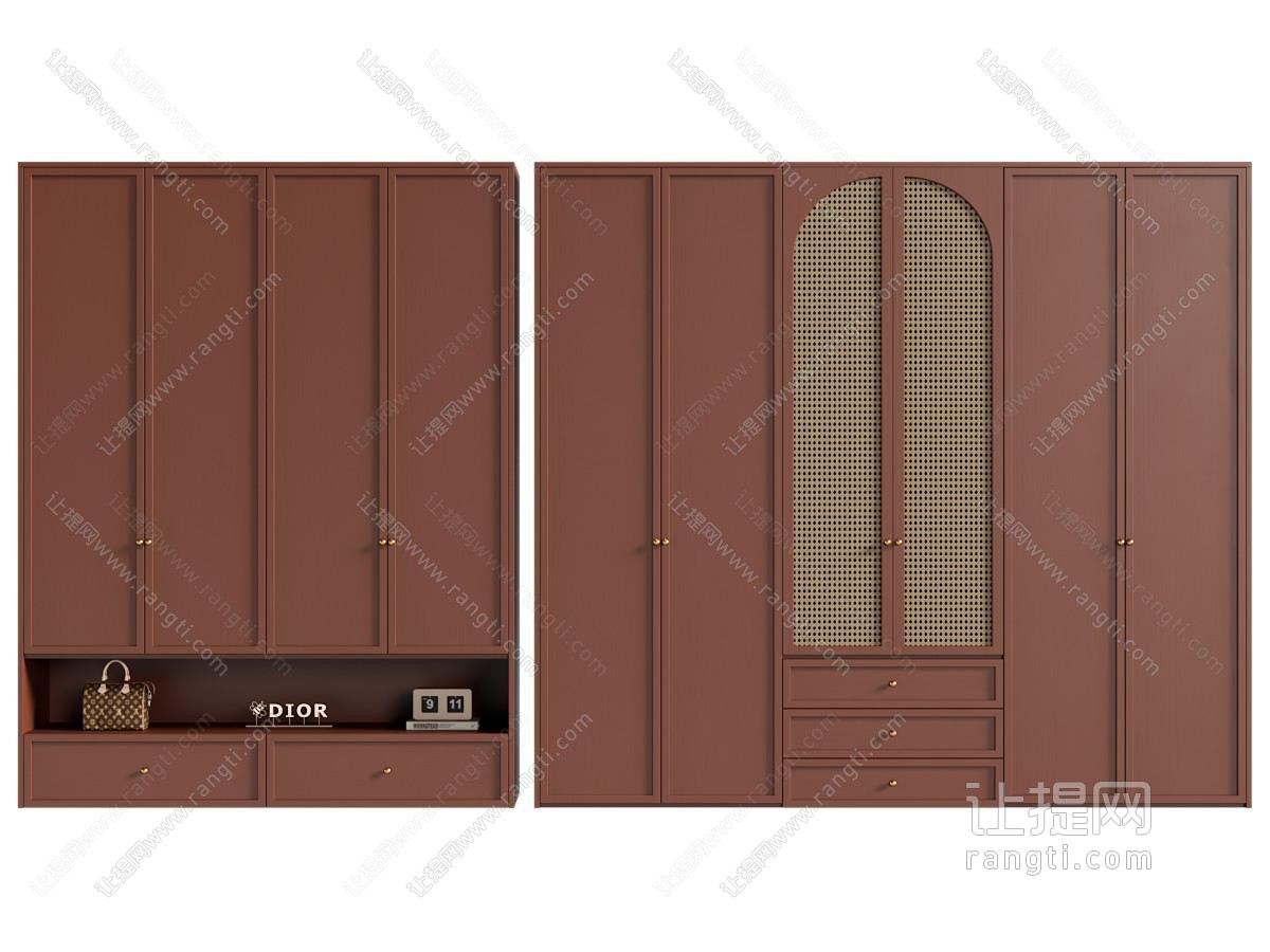 现代中古衣柜 现代中古风衣柜