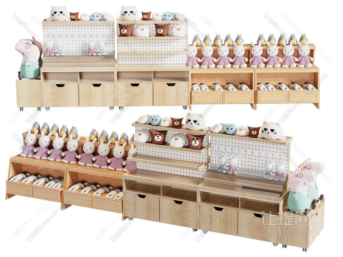 卡通玩偶 玩具 布娃娃 展柜