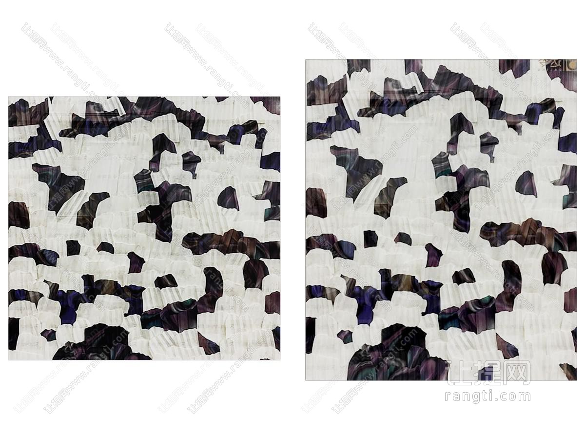 极简意式抽象画 黑白装饰画 肌理画