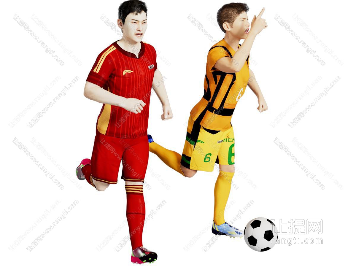 现代踢足球男人