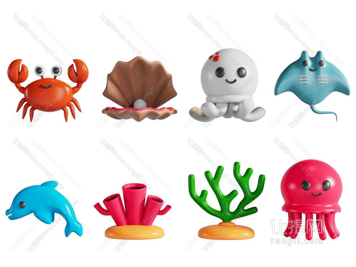 卡通海洋生物 儿童玩具