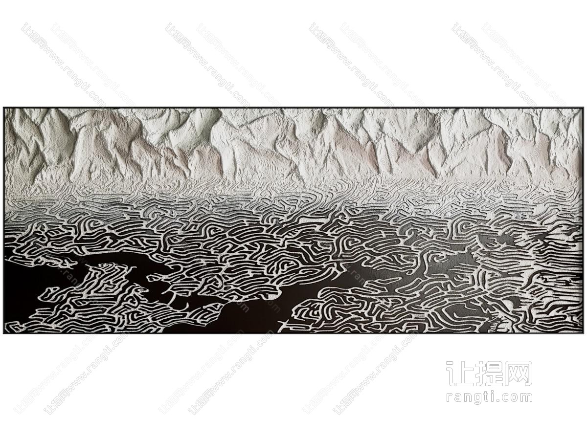 侘寂风立体画 古画 装饰画