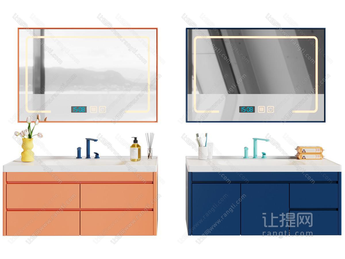 现代包豪斯浴室柜