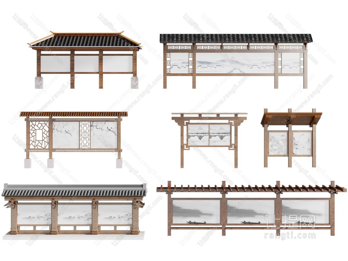 新中式景观小品