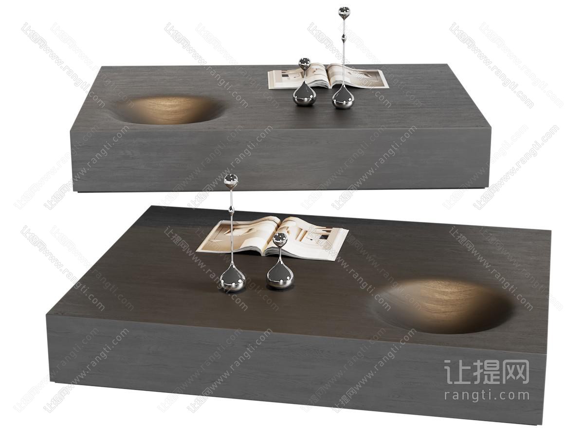 现代意式异形茶几 方形茶几