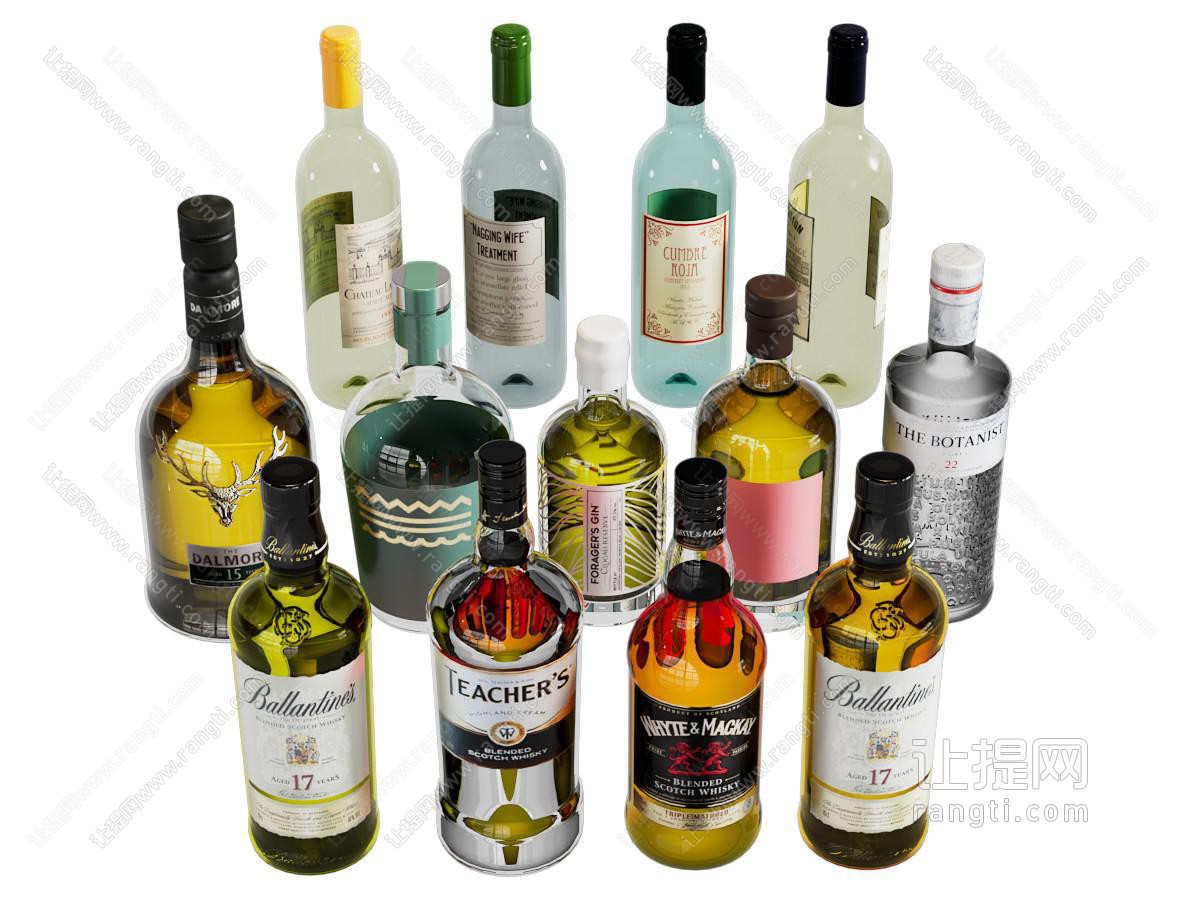 现代酒瓶洋酒