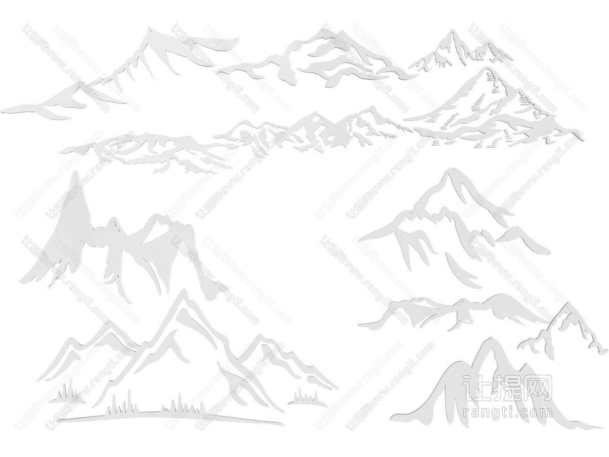 雪山 山脉 假山墙饰 挂饰