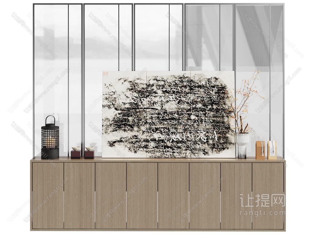 侘寂风玄关柜 边柜 端景柜