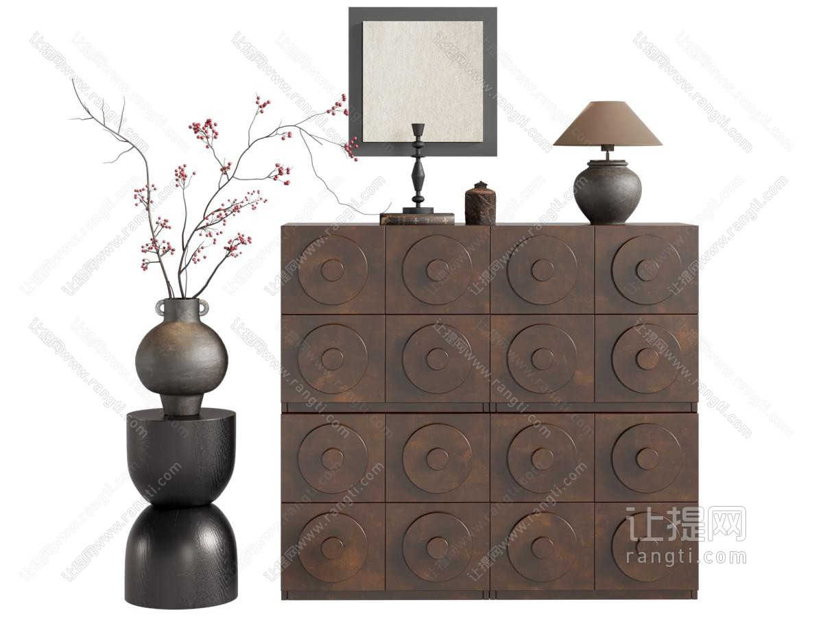 现代中古风斗柜