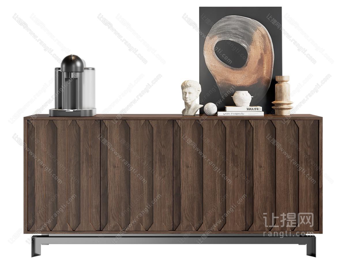现代中古风玄关柜 边柜