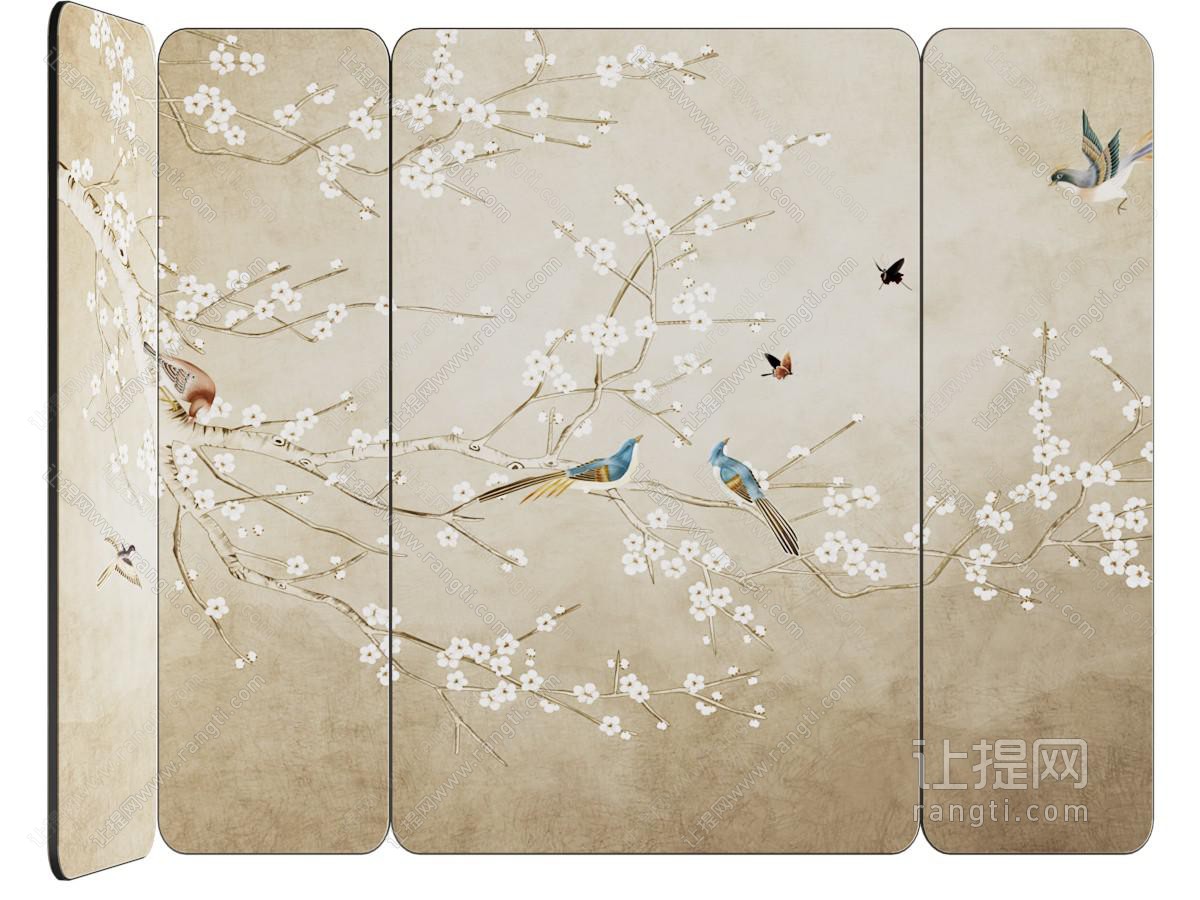 新中式隔断 折叠屏风
