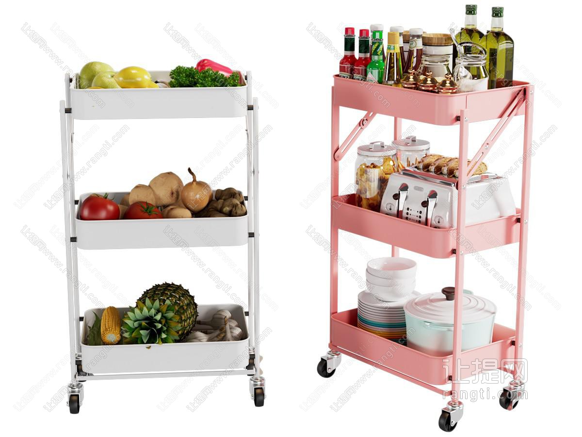 现代食品置物架收纳