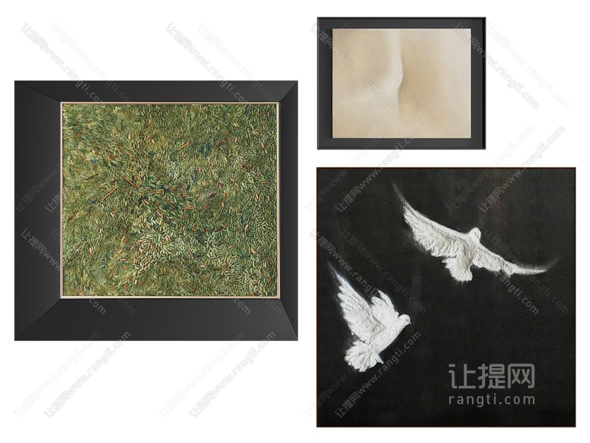 法式中古抽象装饰挂画