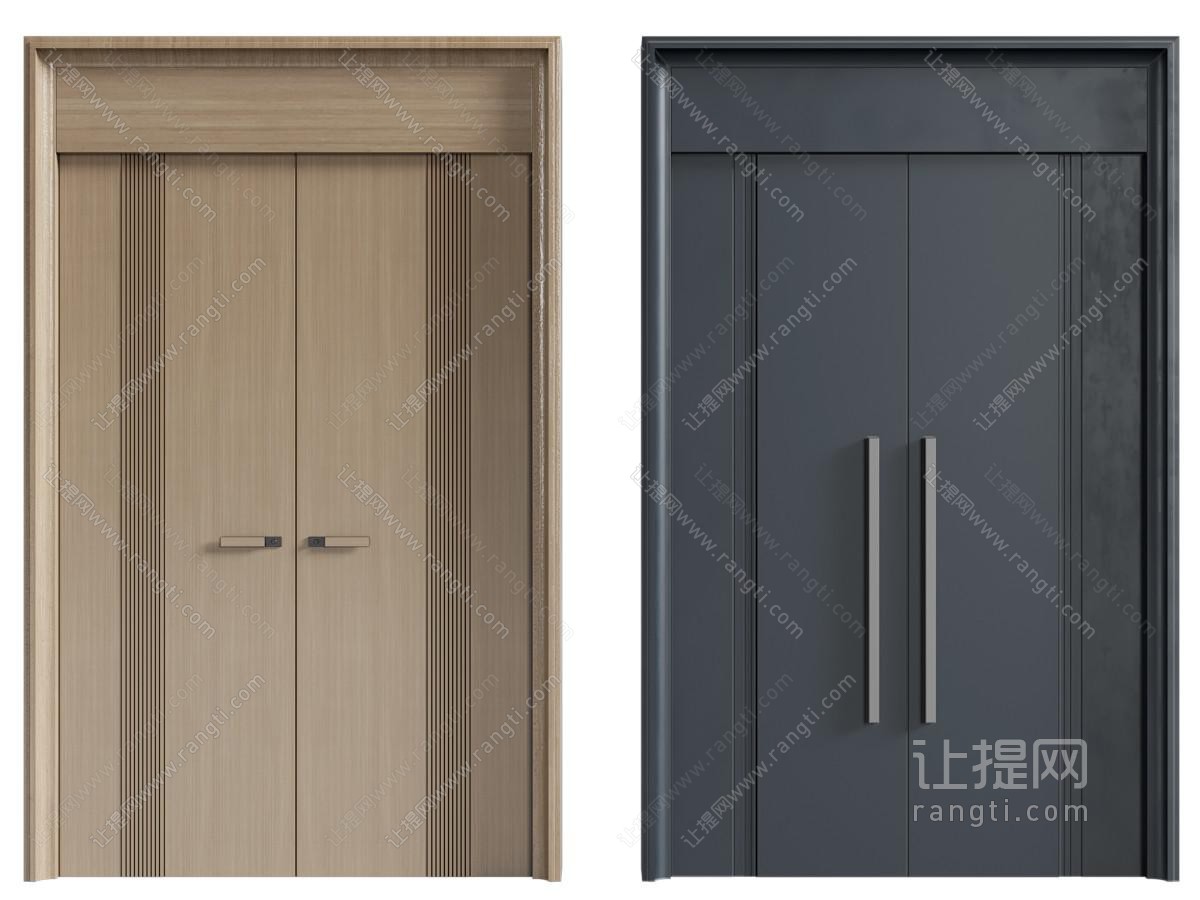 现代极简双开门