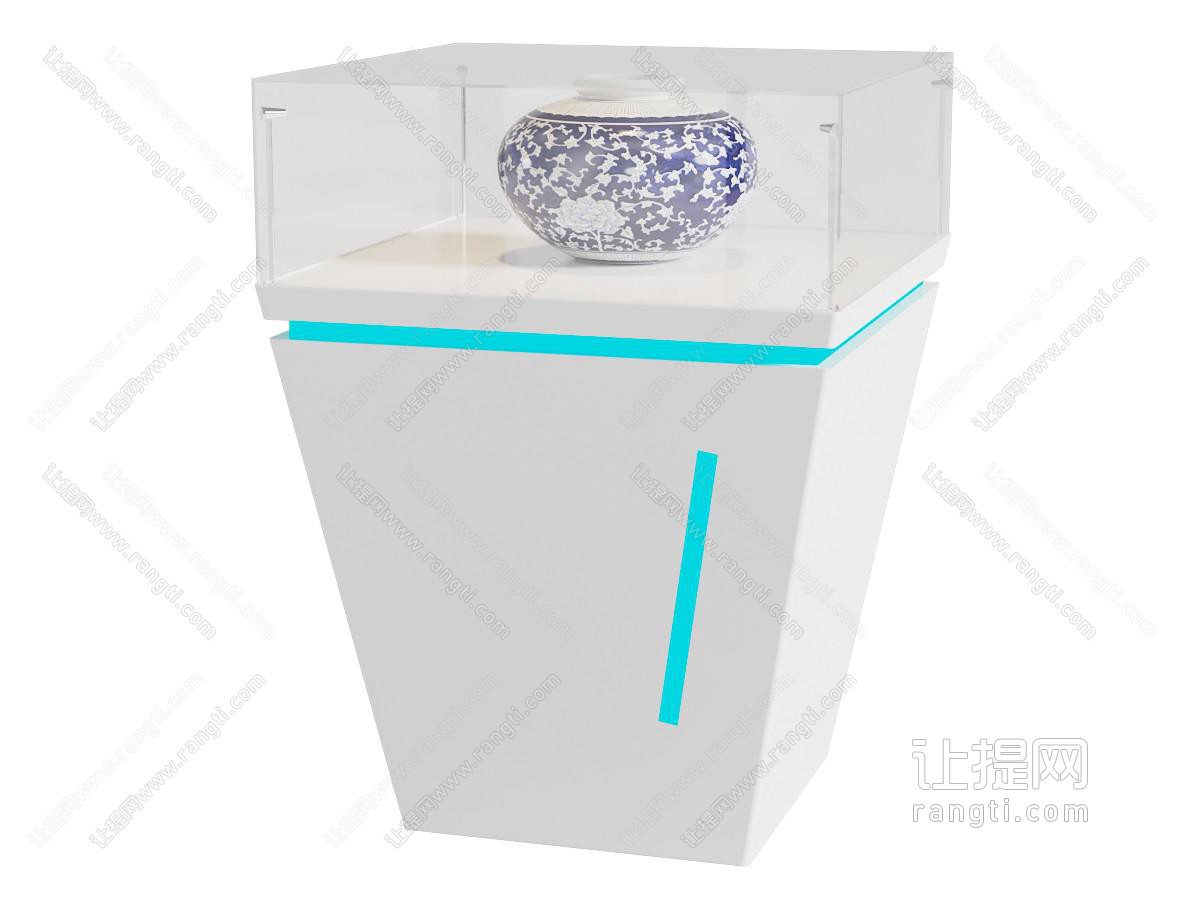 现代青花瓷瓷器展览台 展柜