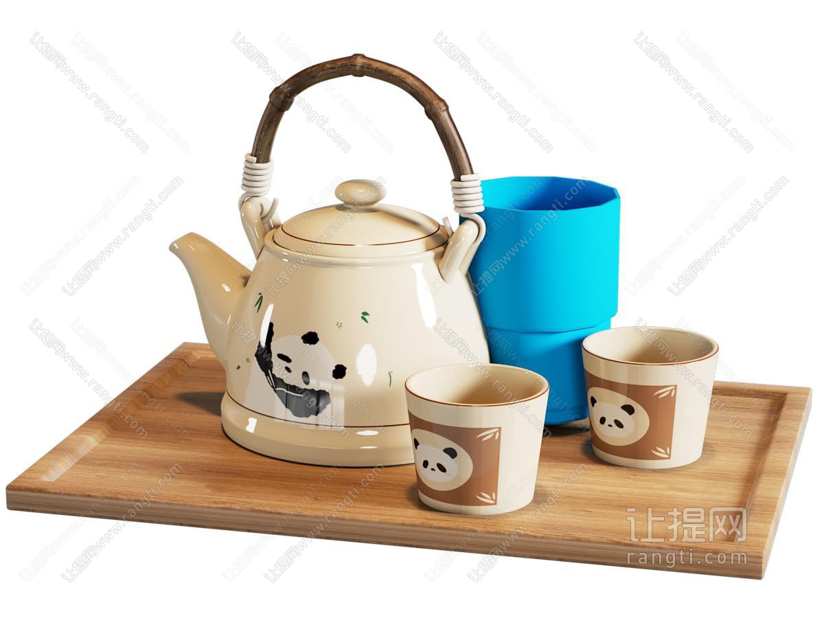 现代托盘茶盘杯子